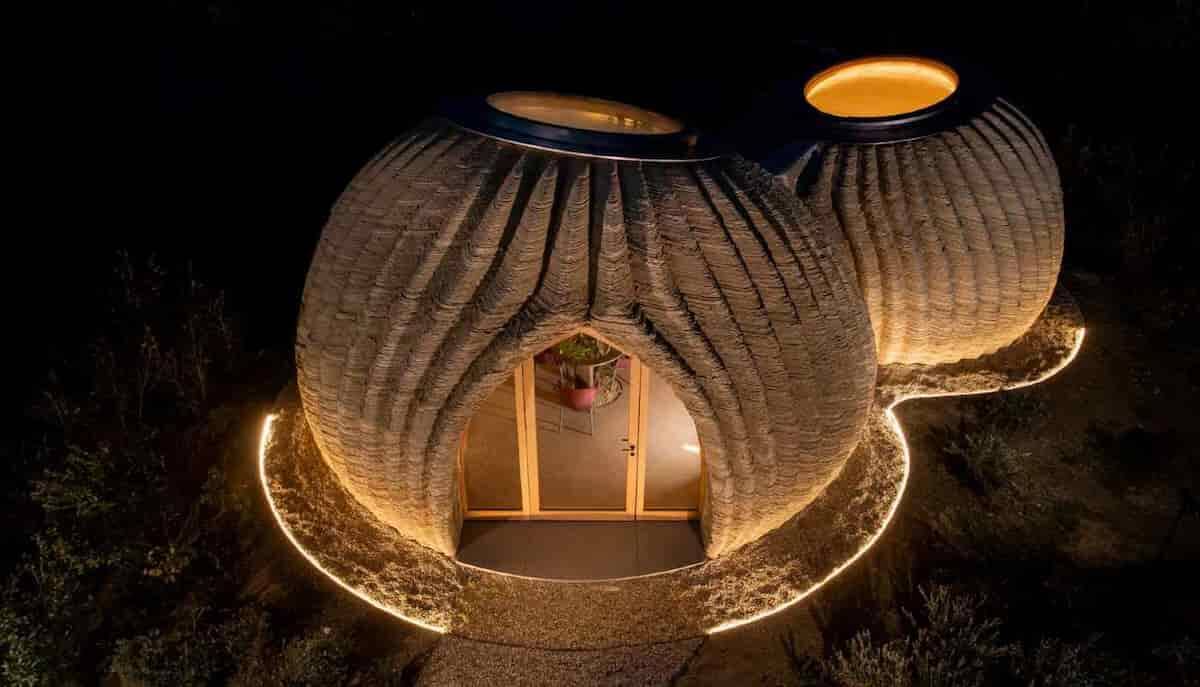 Casa impressa em 3D feita com argila. Fotos: Divulgação | Mario Cucinella Architects/Wasp