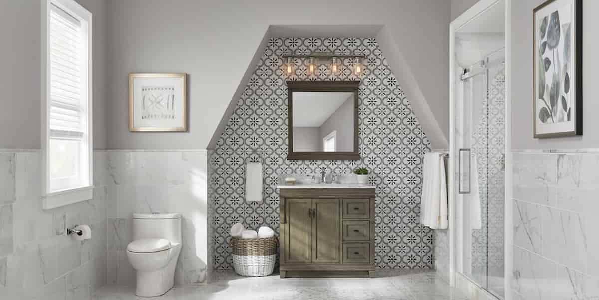 Dicas fáceis e acessíveis para transformar o banheiro em um fim de semana. Fotos: Divulgação/ The Home Depot