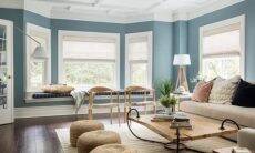 Salas de estar azuis são a tendência do momento. Foto: M&P Design Group